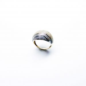 18 Karaat wit/geel goud  /  Zirkonium
