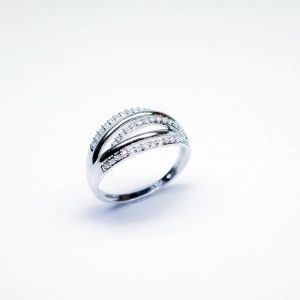 18 Karaat wit goud / Diamanten 0.28ct